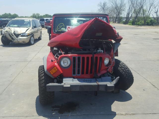 1J4FA39S36P741492 - 2006 JEEP WRANGLER X RED photo 9