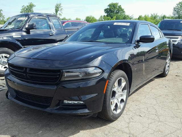 2C3CDXJG2FH801737 - 2015 DODGE CHARGER SX BLACK photo 2