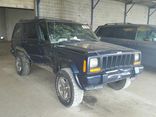 1J4FF58SXYL122638 - 2000 JEEP CHEROKEE C BLUE photo 1