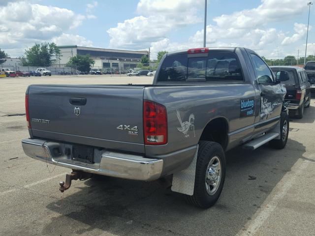 3D7KS26D15G753876 - 2005 DODGE RAM 2500 S GRAY photo 4