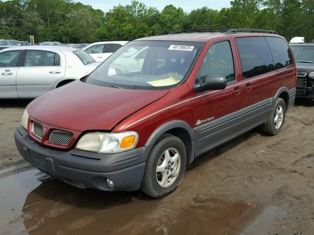 1GMDX03EXYD313500 - 2000 PONTIAC MONTANA RED photo 2