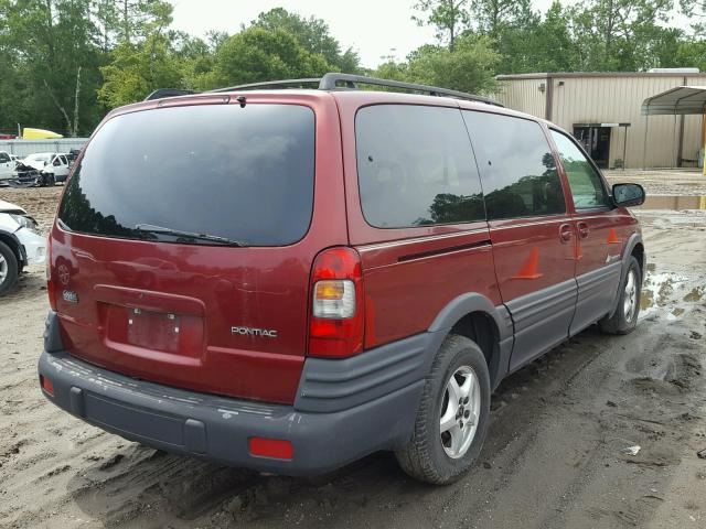 1GMDX03EXYD313500 - 2000 PONTIAC MONTANA RED photo 4