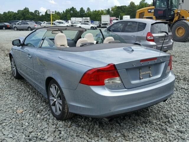 YV1672MC0CJ130259 - 2012 VOLVO C70 T5 BLUE photo 3