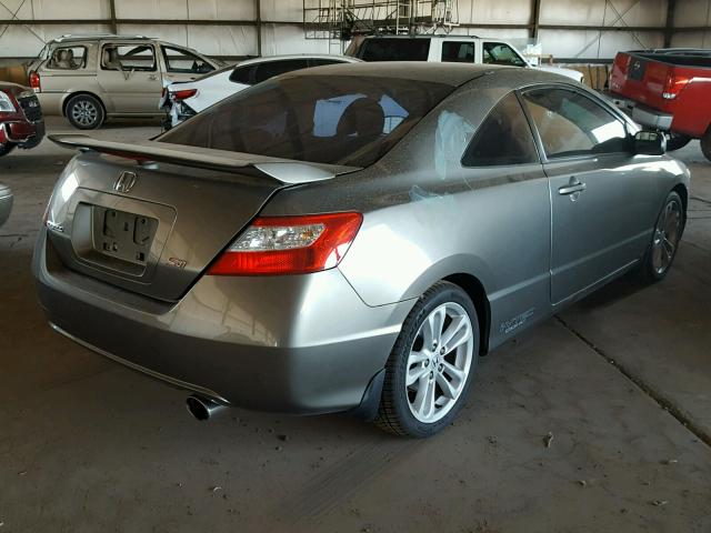 2HGFG21576H702950 - 2006 HONDA CIVIC SI GRAY photo 4