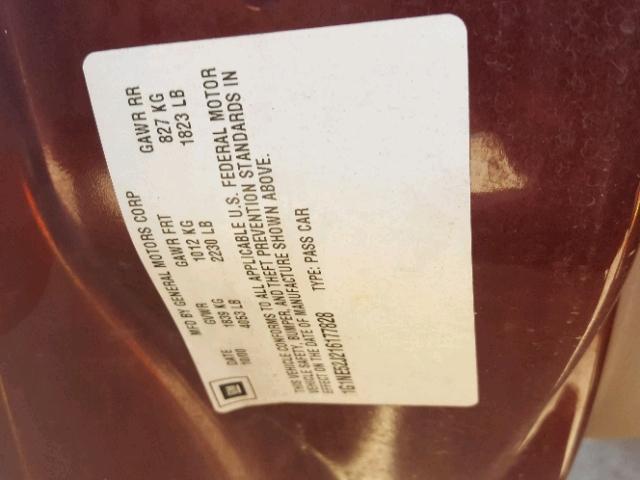 1G1NE52J216177828 - 2001 CHEVROLET MALIBU LS Tünd qırmızı foto 10