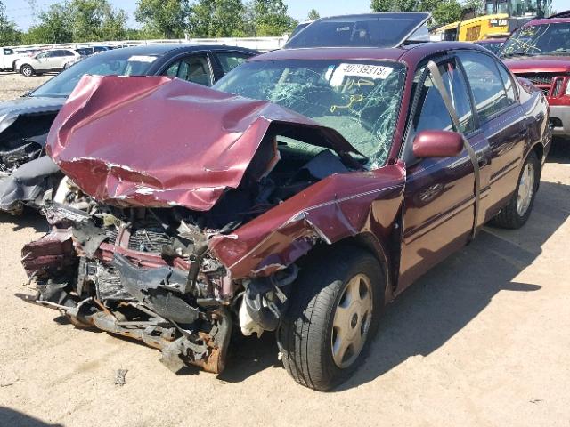 1G1NE52J216177828 - 2001 CHEVROLET MALIBU LS Tünd qırmızı foto 2