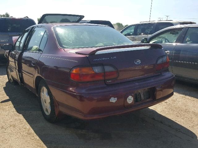 1G1NE52J216177828 - 2001 CHEVROLET MALIBU LS Tünd qırmızı foto 3