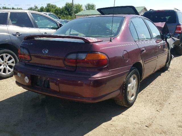 1G1NE52J216177828 - 2001 CHEVROLET MALIBU LS Tünd qırmızı foto 4