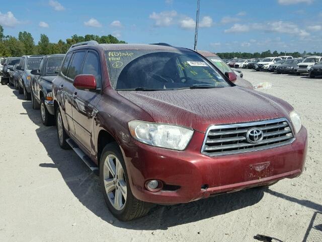 JTEES42A682094068 - 2008 TOYOTA HIGHLANDER MAROON photo 1