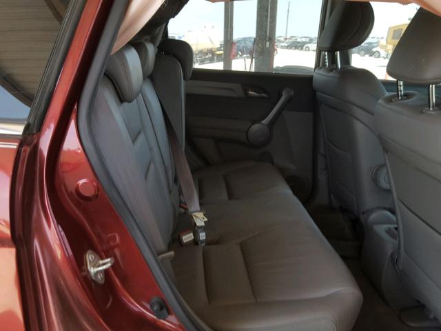 JHLRE38778C028810 - 2008 HONDA CR-V EXL RED photo 6