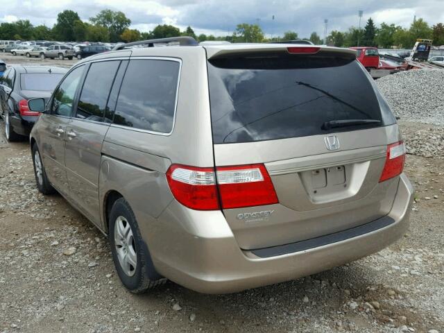 5FNRL38727B093035 - 2007 HONDA ODYSSEY EX TAN photo 3