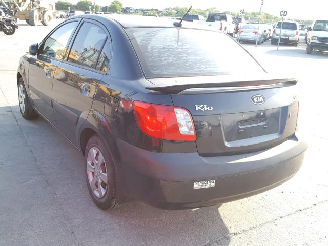 KNADE223396452621 - 2009 KIA RIO BASE BLACK photo 3