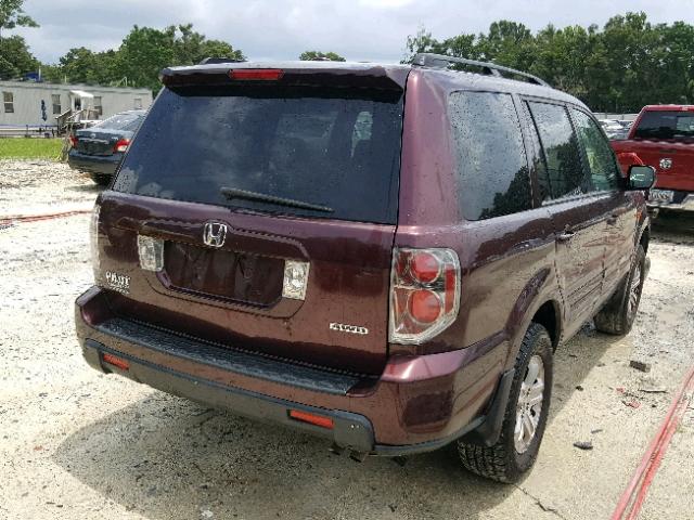 5FNYF18268B003835 - 2008 HONDA PILOT VP RED photo 4