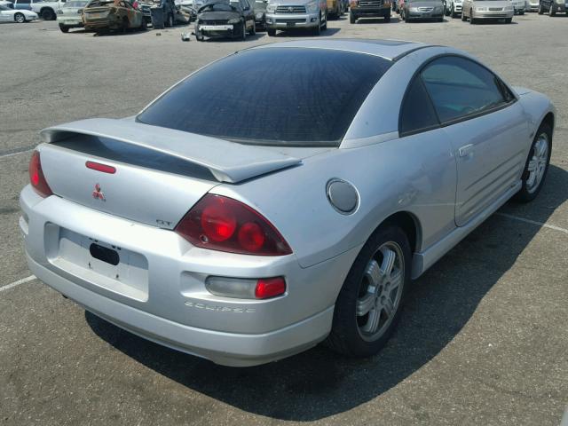 4A3AC84L9YE081154 - 2000 MITSUBISHI ECLIPSE GT SILVER photo 4