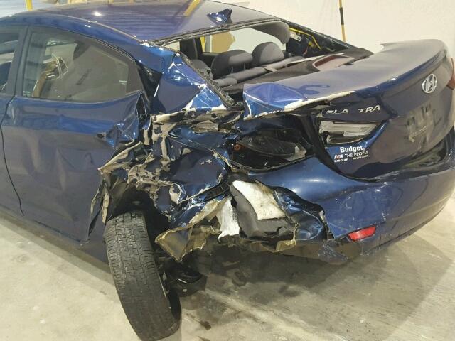 5NPDH4AE1FH565347 - 2015 HYUNDAI ELANTRA SE BLUE photo 9