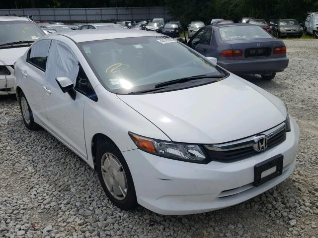 2HGFB2F60CH324269 - 2012 HONDA CIVIC HF WHITE photo 1