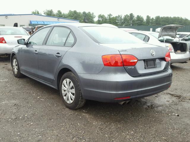 3VW1K7AJXDM201841 - 2013 VOLKSWAGEN JETTA BASE Մոխրագույն լուսանկար 3