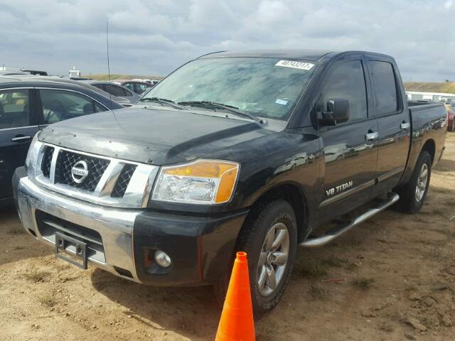 1N6BA0ED6CN318534 - 2012 NISSAN TITAN S BLACK photo 2