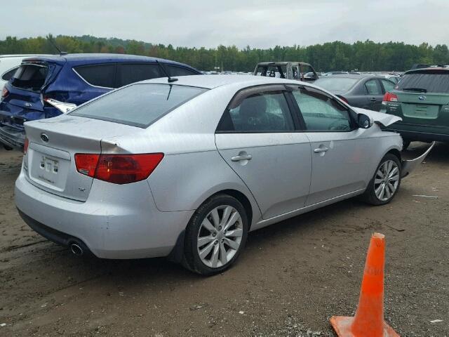 KNAFW4A38A5266652 - 2010 KIA FORTE SX SILVER photo 4