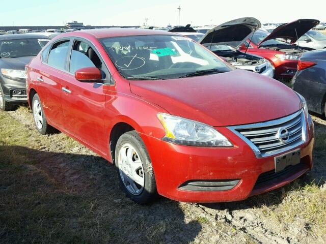 3N1AB7AP6EL692233 - 2014 NISSAN SENTRA S RED photo 1