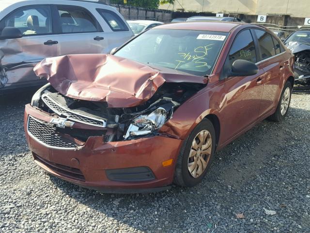 1G1PC5SH5C7258136 - 2012 CHEVROLET CRUZE LS BURGUNDY photo 2