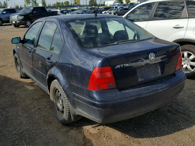 3VWSA29M2YM187285 - 2000 VOLKSWAGEN JETTA GLS BLUE photo 3