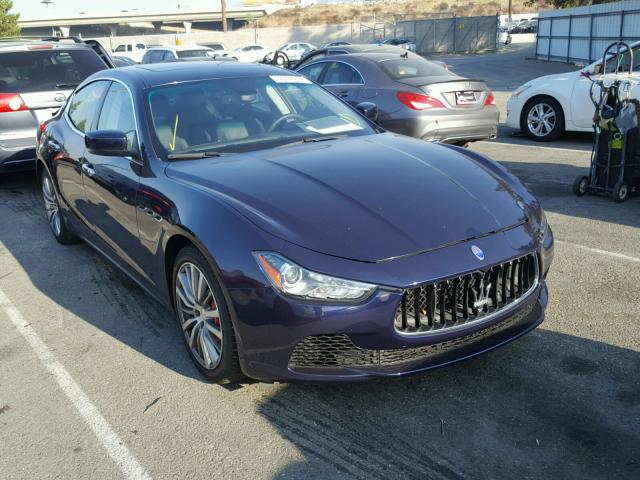 ZAM57XSA0F1159423 - 2015 MASERATI GHIBLI BLUE photo 1