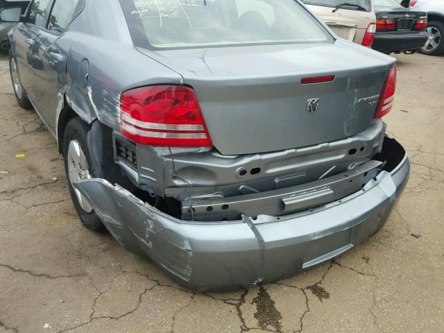 1B3CC4FB4AN210143 - 2010 DODGE AVENGER SX GRAY photo 9