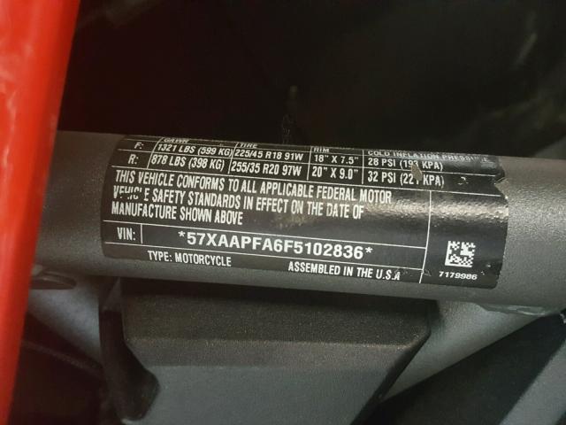 57XAAPFA6F5102836 - 2015 POLARIS SLINGSHOT RED photo 10