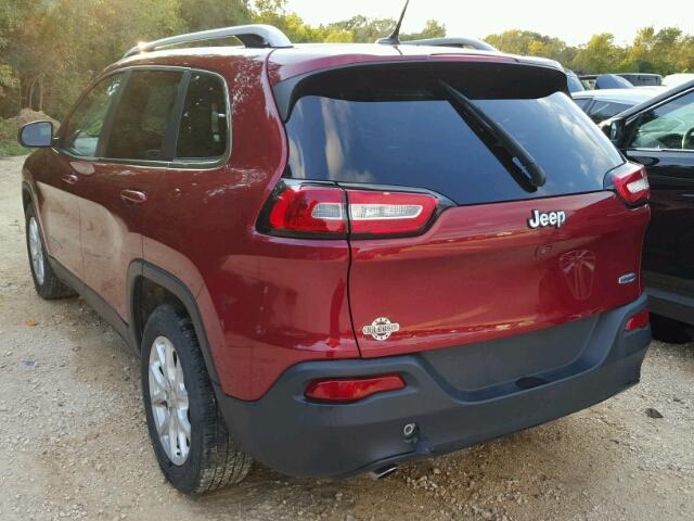 1C4PJLCB4FW616459 - 2015 JEEP CHEROKEE L RED photo 3