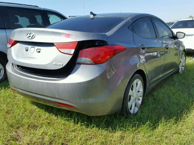 5NPDH4AE9DH443168 - 2013 HYUNDAI ELANTRA CHARCOAL photo 4