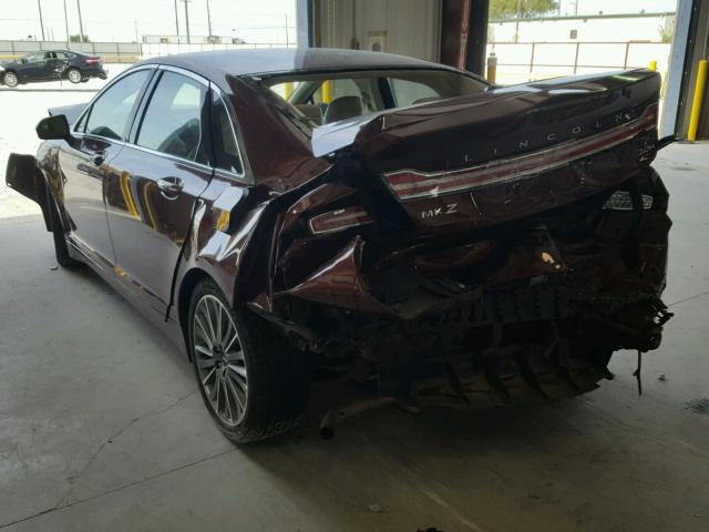 3LN6L2LU4FR629406 - 2015 LINCOLN MKZ HYBRID RED photo 3