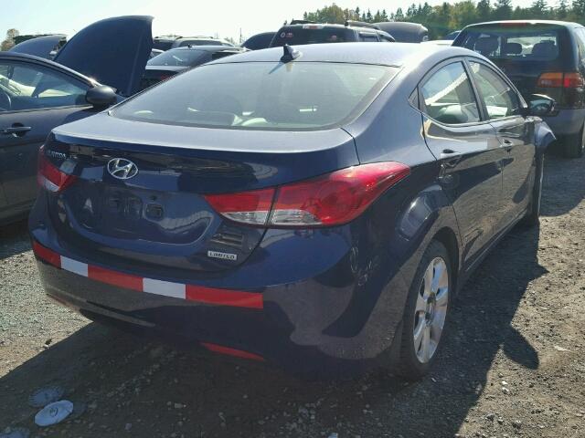 5NPDH4AE1DH180528 - 2013 HYUNDAI ELANTRA GL BLUE photo 4