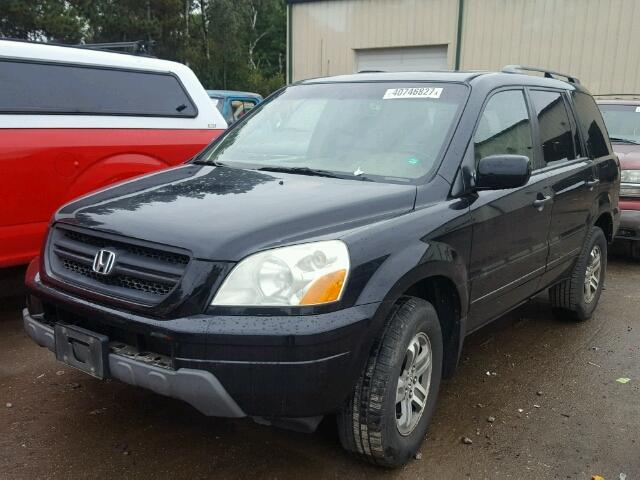 2HKYF18594H506572 - 2004 HONDA PILOT EXL BLACK photo 2