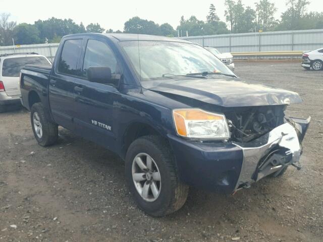 1N6AA07C58N354125 - 2008 NISSAN TITAN XE BLUE photo 1