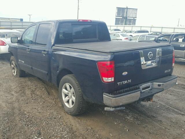 1N6AA07C58N354125 - 2008 NISSAN TITAN XE BLUE photo 3