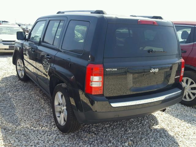 1C4NJPCB2ED849667 - 2014 JEEP PATRIOT LI BLACK photo 3