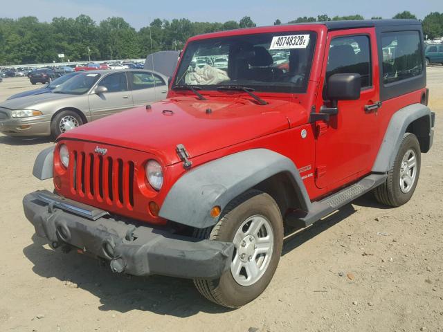 1J4AA2D12BL508188 - 2011 JEEP WRANGLER S RED photo 2