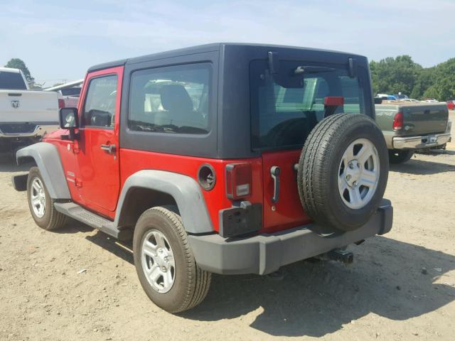 1J4AA2D12BL508188 - 2011 JEEP WRANGLER S RED photo 3