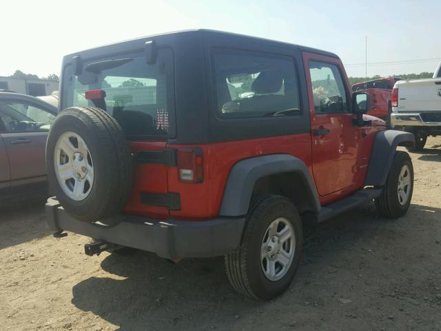 1J4AA2D12BL508188 - 2011 JEEP WRANGLER S RED photo 4