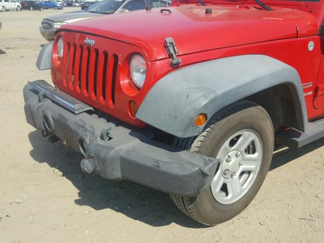 1J4AA2D12BL508188 - 2011 JEEP WRANGLER S RED photo 9