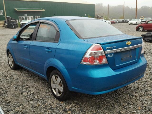 KL1TD56E39B642061 - 2009 CHEVROLET AVEO LS TEAL photo 3