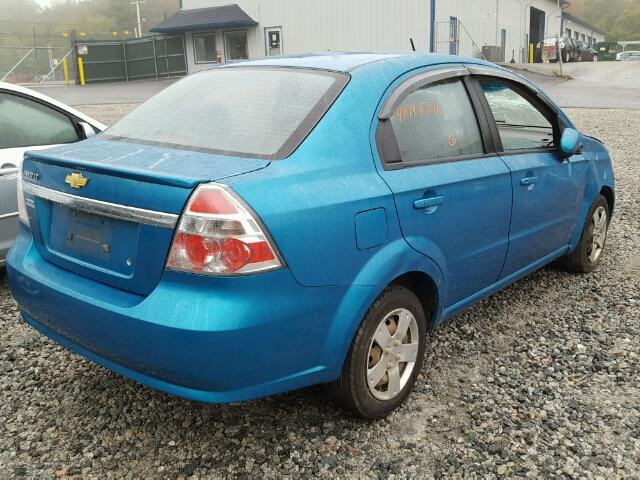 KL1TD56E39B642061 - 2009 CHEVROLET AVEO LS TEAL photo 4