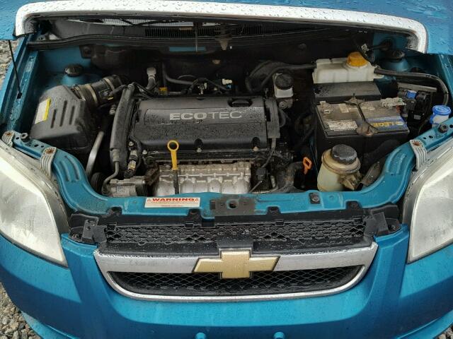 KL1TD56E39B642061 - 2009 CHEVROLET AVEO LS TEAL photo 7