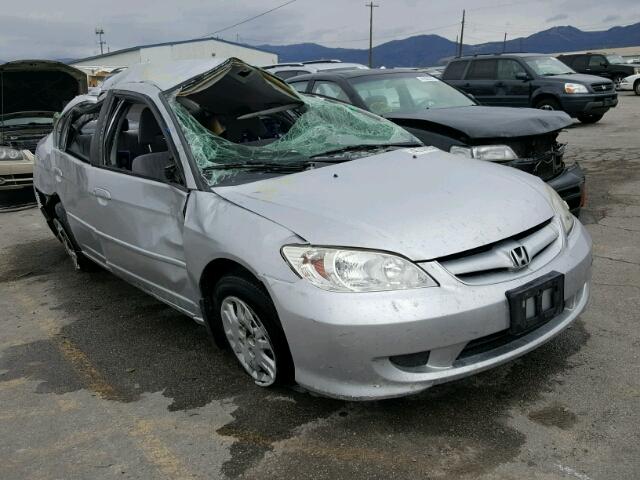 JHMES16595S004616 - 2005 HONDA CIVIC LX SILVER photo 1