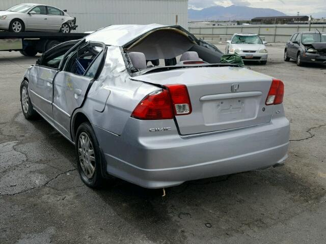 JHMES16595S004616 - 2005 HONDA CIVIC LX SILVER photo 3