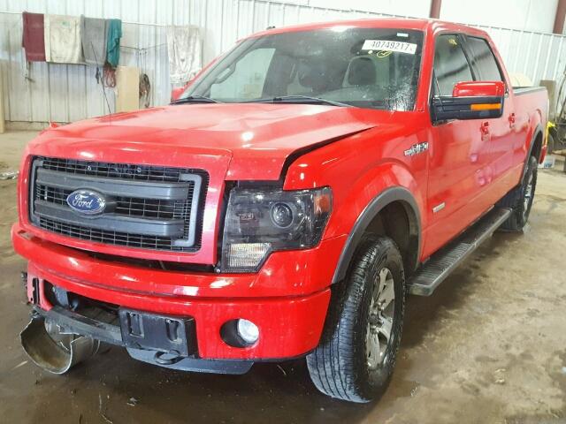 1FTFW1ET8EFB28248 - 2014 FORD F150 RED photo 2