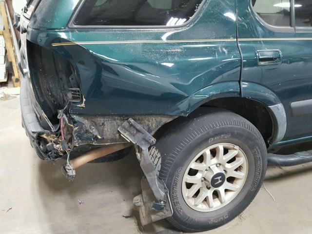 4S6DM58W6Y4400857 - 2000 HONDA PASSPORT E GREEN photo 9