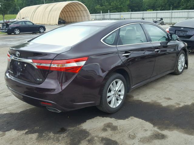 4T1BK1EB3DU066118 - 2013 TOYOTA AVALON BAS MAROON photo 4