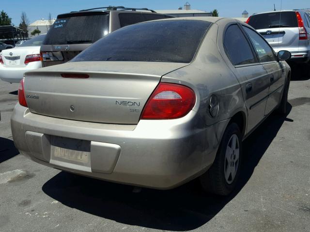 1B3ES26C23D202933 - 2003 DODGE NEON SE GOLD photo 4